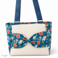 Blue Floral Fabric & Creamy White Quilted Vinyl Bundle – Bag Making Kit