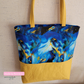Blue & Gold Agate Pattern Canvas Fabric 36" x 58"