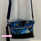 Blue & Gold Agate Pattern Canvas Fabric 36" x 58"