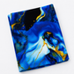 Blue & Gold Agate Pattern Canvas Fabric Panel – 36" x 58"