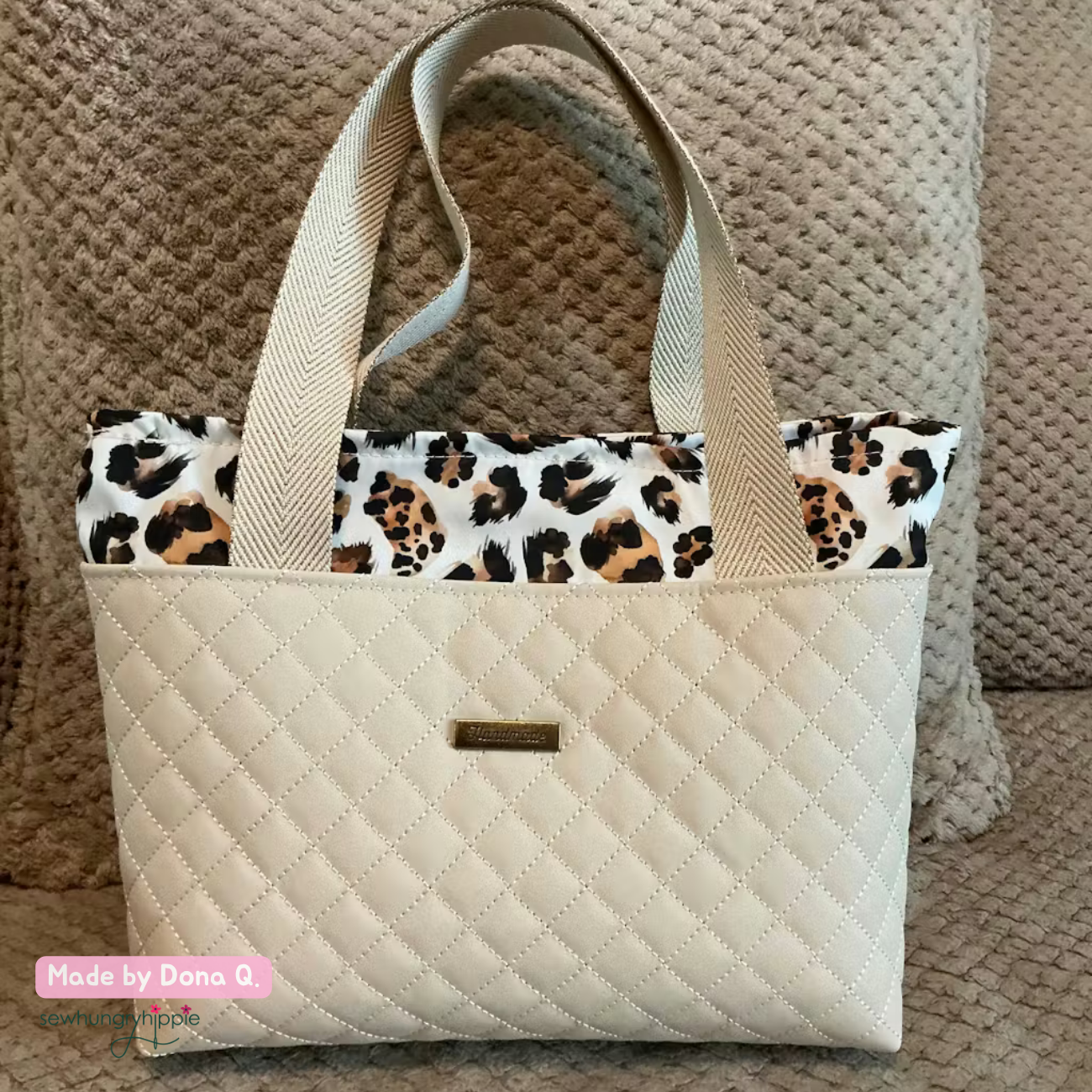 Bonded Nylon Animal Print Neutral