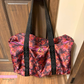 Bonded Nylon Burgundy Purple Florals - Durable Fabric for Bags