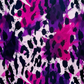 Leopard Pink and Purple Wildheart Pattern Bonded Nylon for Bag Making 