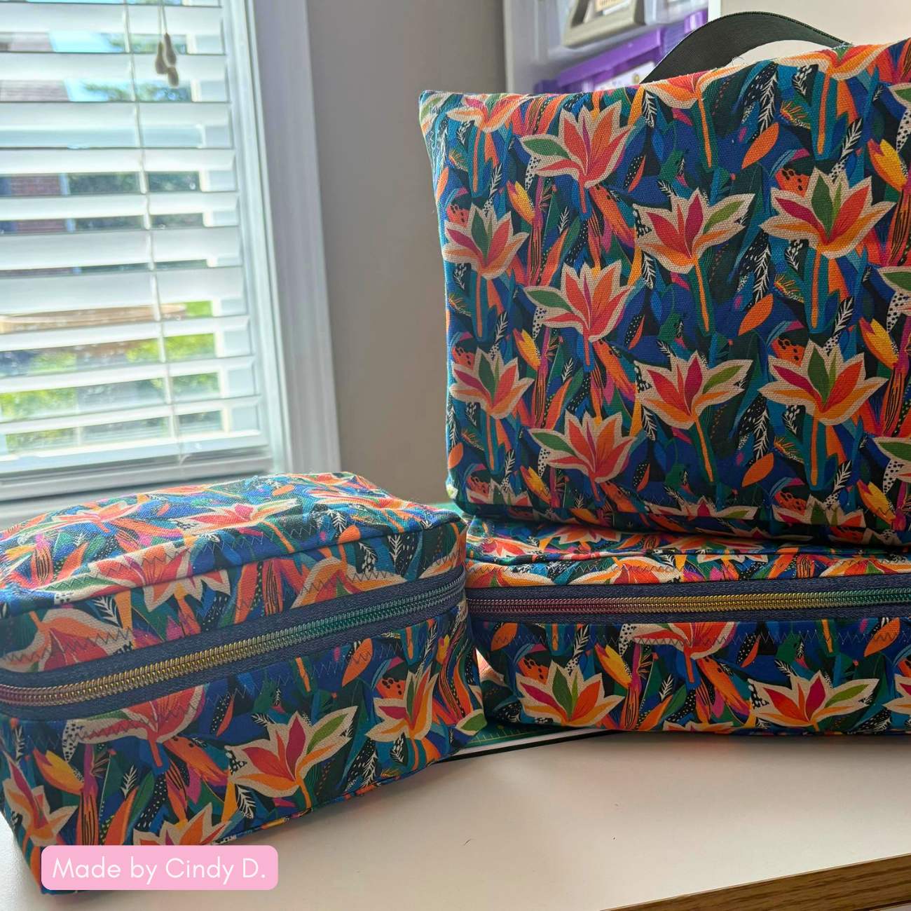 Bright Jungle Canvas Fabric | Bold Nature Print for Bag Making