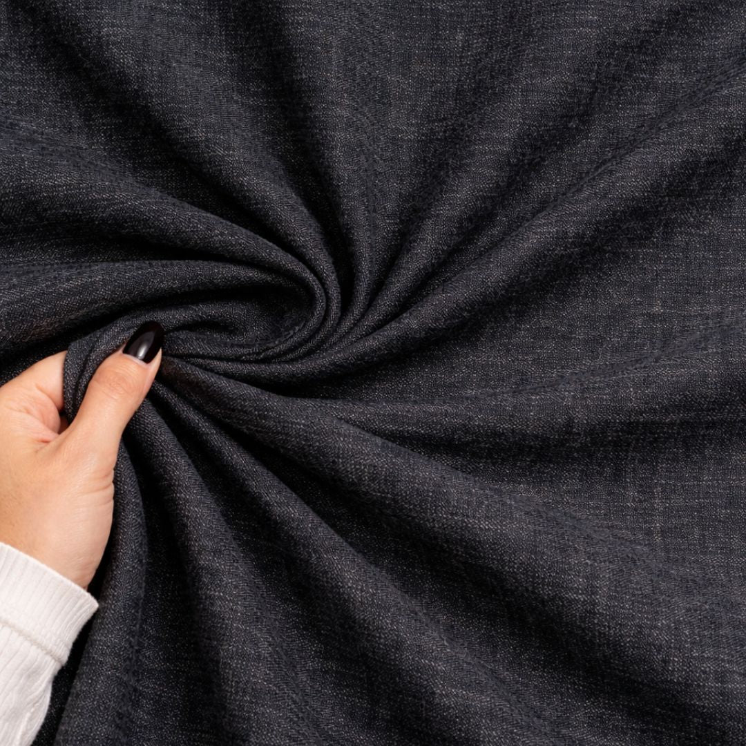 brussels washer yarn dye linen rayon fabric onyx 399 charcoal 55 linen 45 rayon 52 inch wide