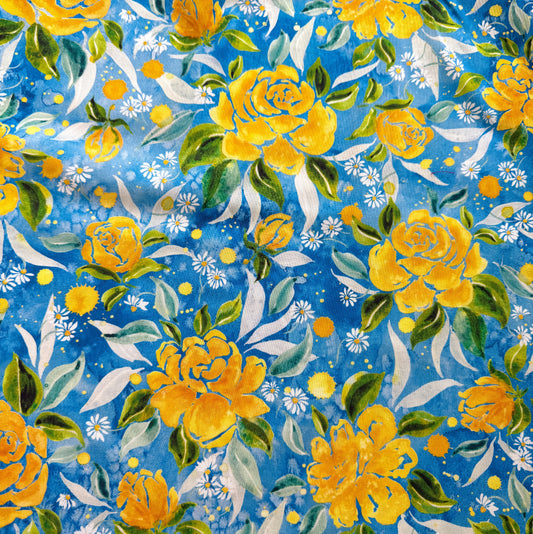 2 yard bundle Yellow Roses