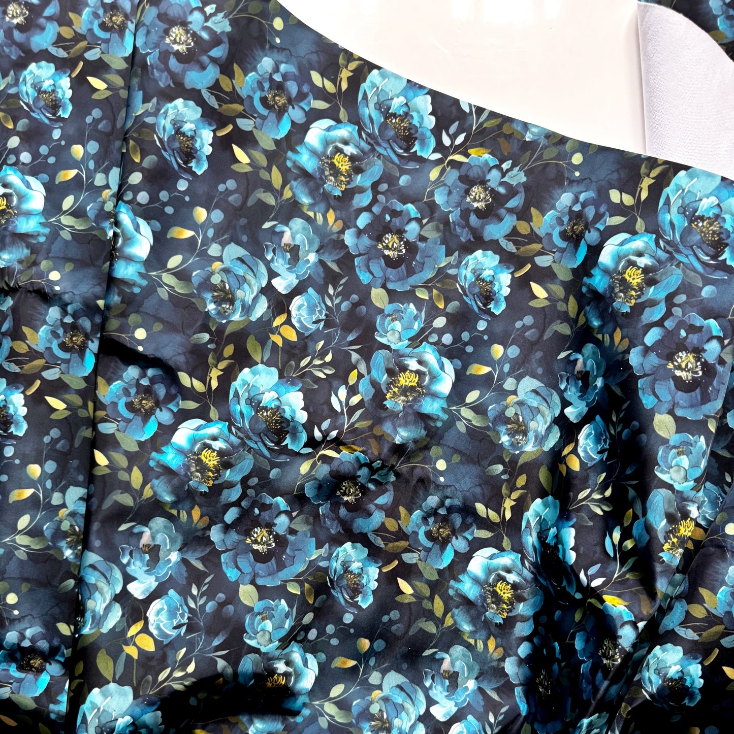 Bonded Nylon Blue Floral