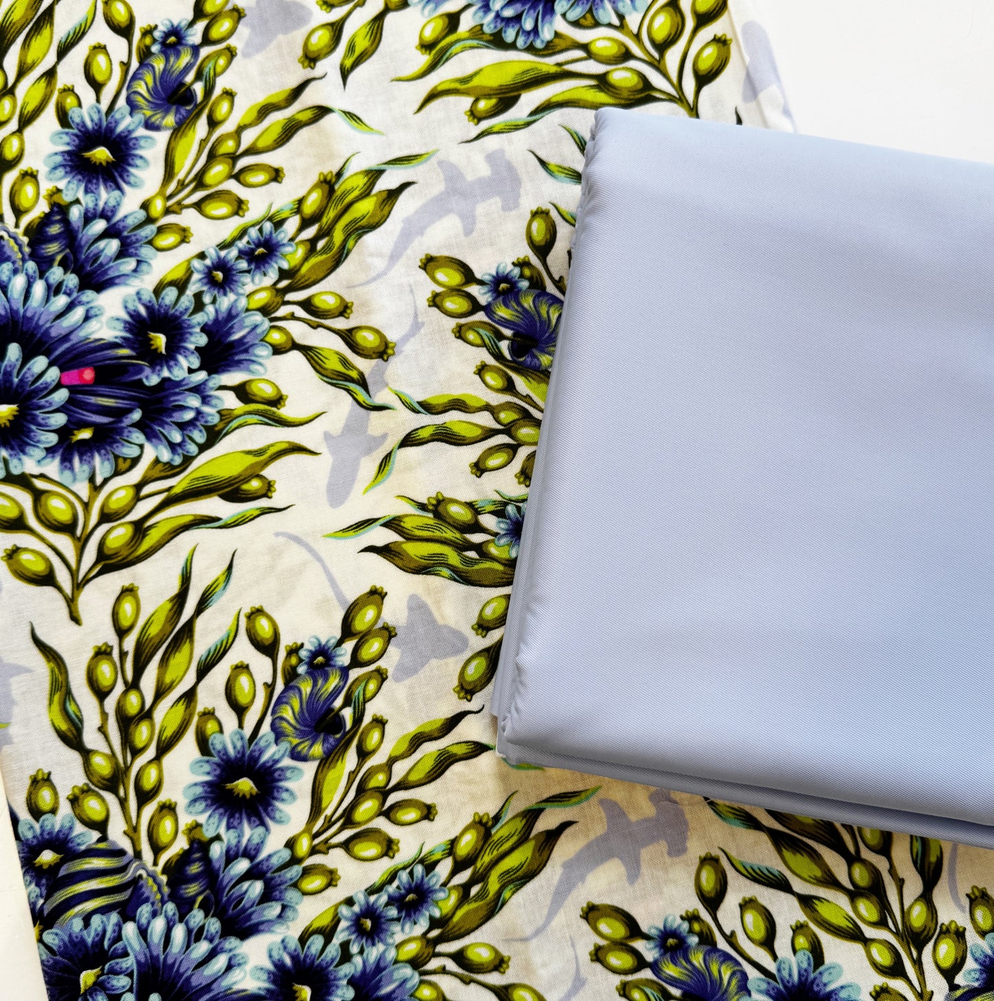 Tula Pink Shadow Sharks - Marine | Floral Reef FreeSpirit Quilting Fabric