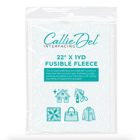 Callie Del prepackaged Fusible Fleece 22" x 36"