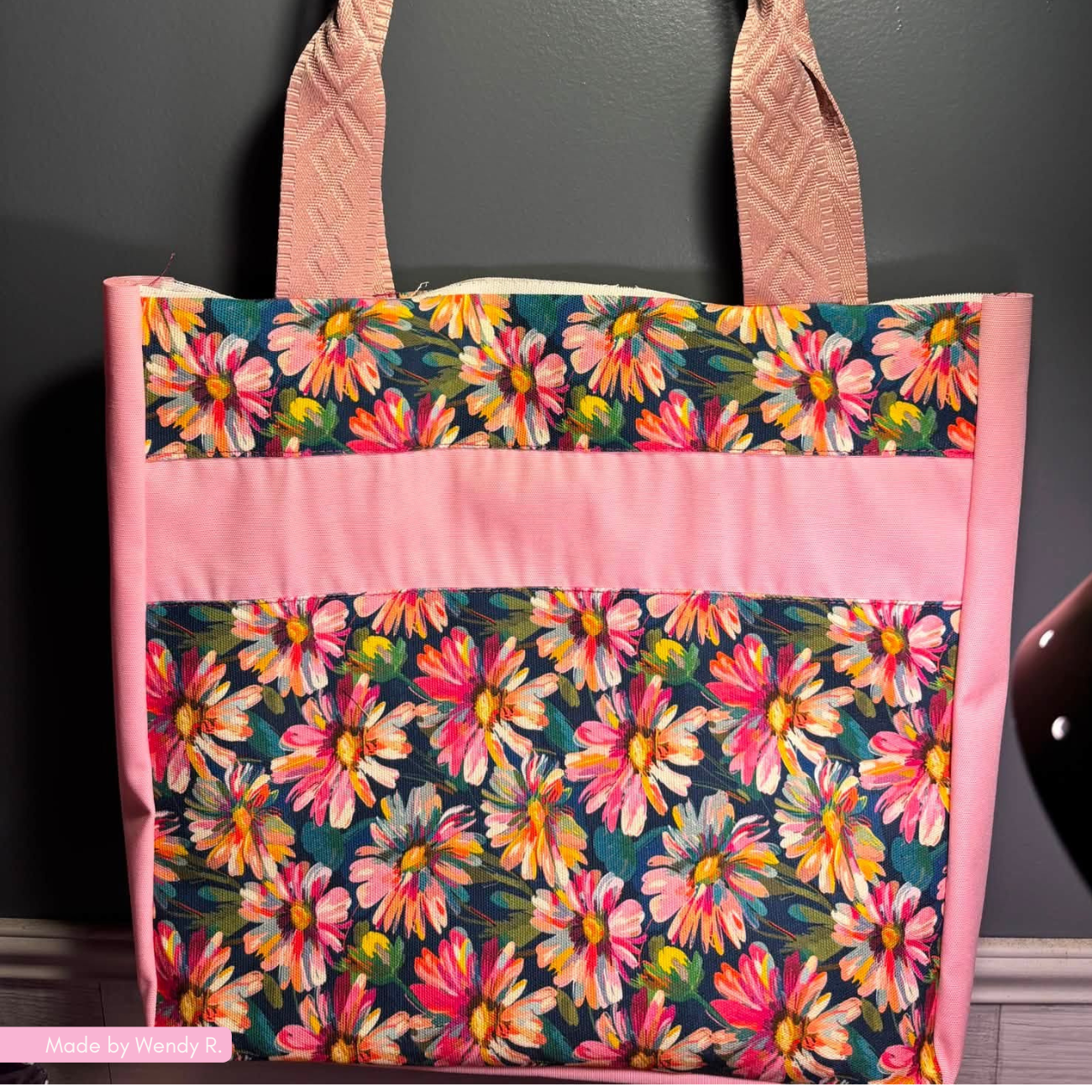 Canvas Fabric April Flowers 36" x 58"