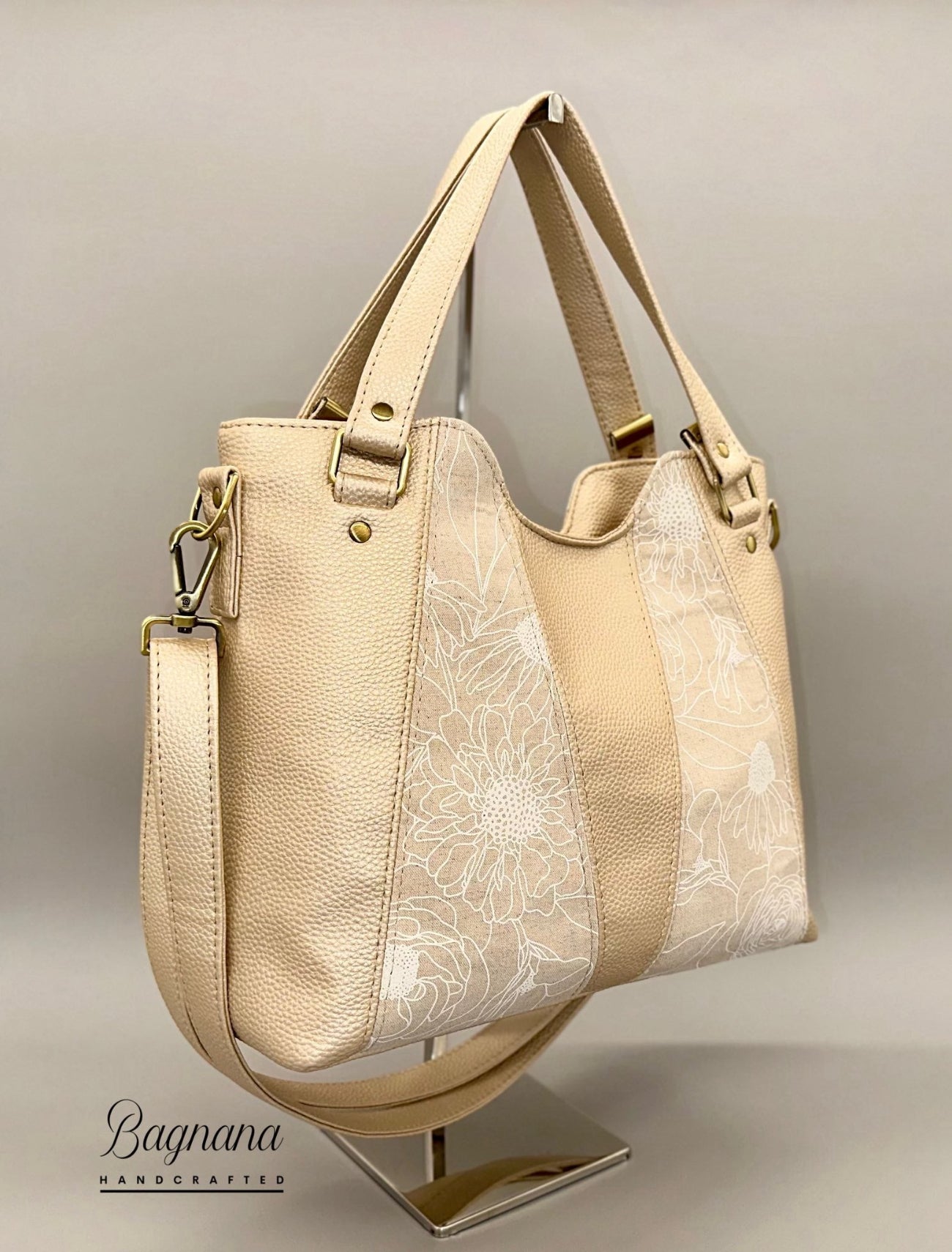 Champagne Moonglow Vinyl Faux Leather