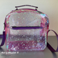 transparent star glitter vinyl used for handmade make up bag project