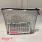 transparent star glitter vinyl used for handmade organizer pouch