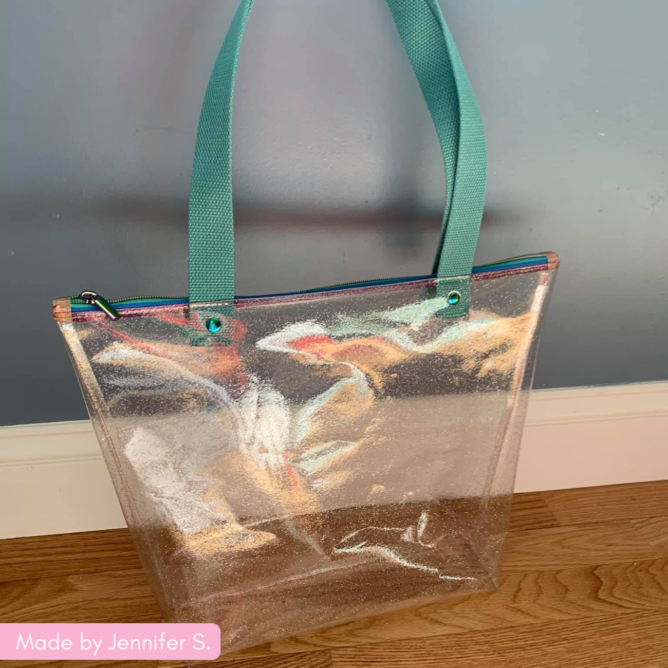 Clear Glitter Vinyl | TPU See-Through Vinyl for Bag Making