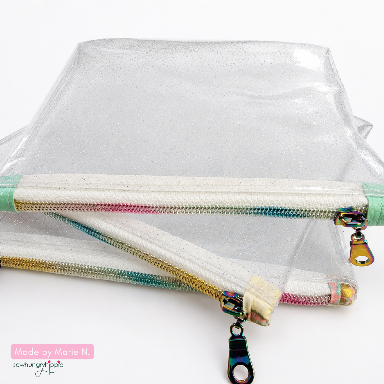 Clear Glitter Vinyl | TPU See-Through Vinyl for Bag Making