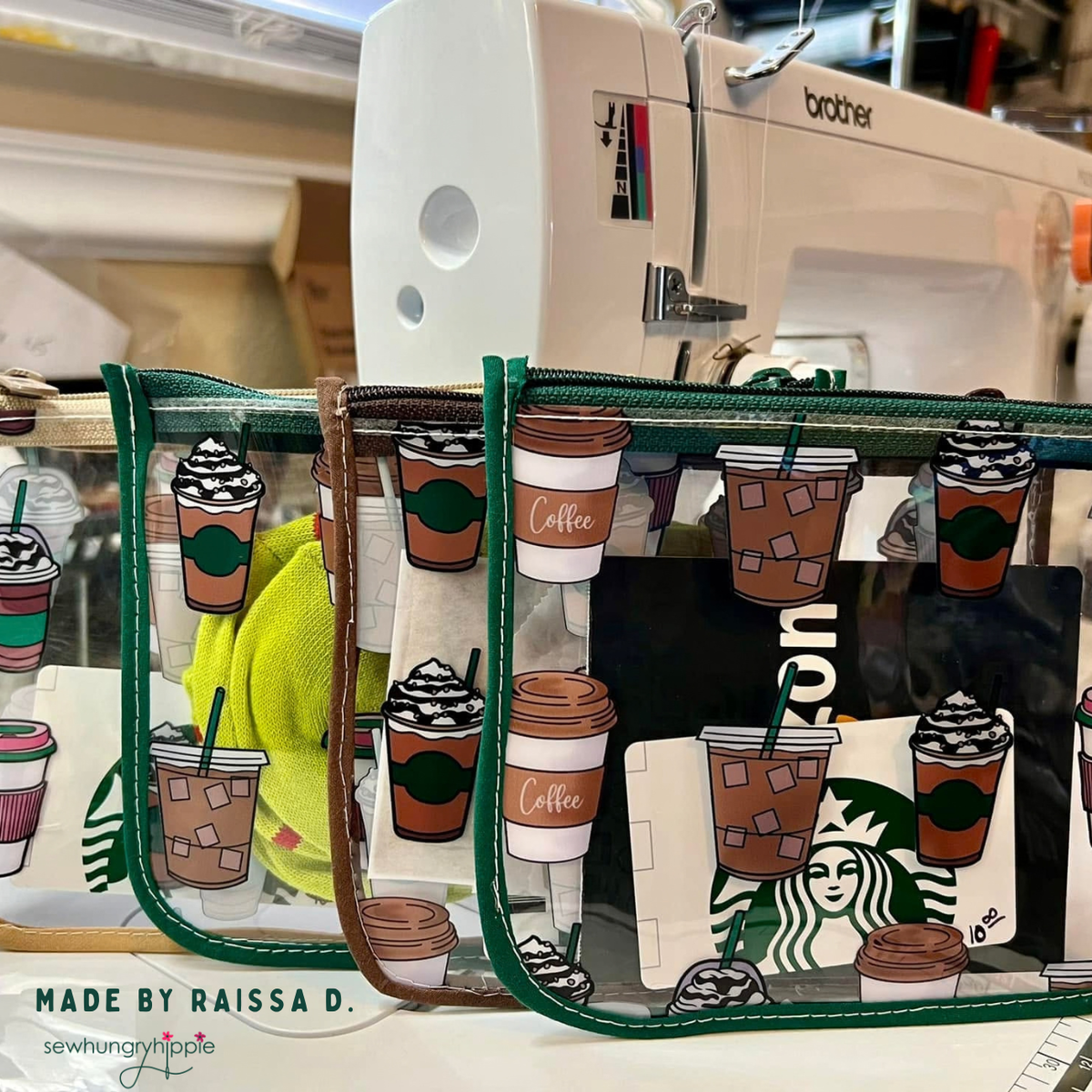 Coffee Cups Print TPU Vinyl – Clear Printed Vinyl for Bag & Pouch Making