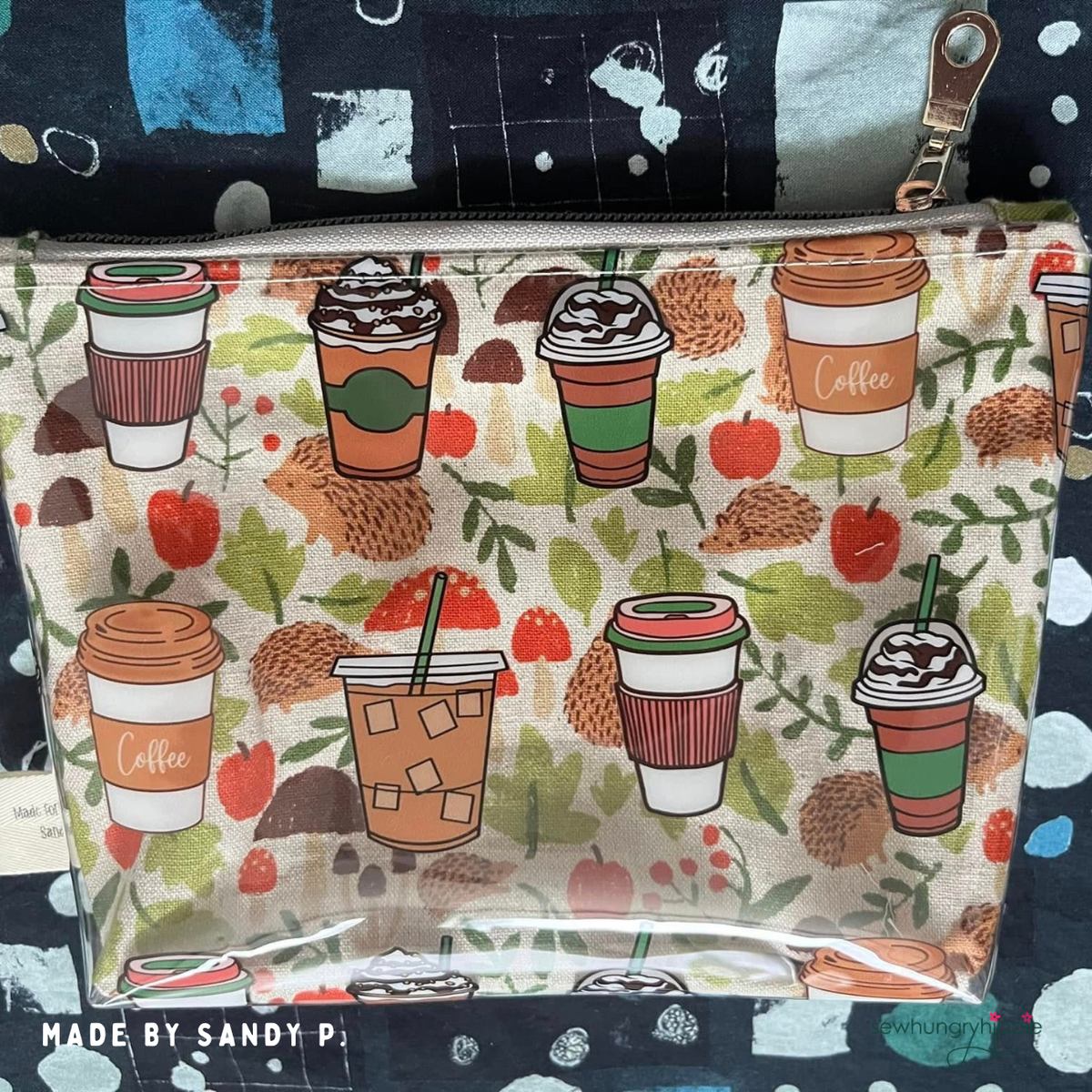 Coffee Cups Print TPU Vinyl – Clear Printed Vinyl for Bag & Pouch Making