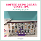 zipper pouch made with coffee cups clear TPU vinyl for sewing and daily use