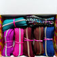 Assorted colorful zipper tapes for sewing and bag making in pink, teal, brown, navy and leopard print