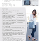 Pattern leaflet for Compass Bag with fabric requirements and a photo of a woman carrying the bag.