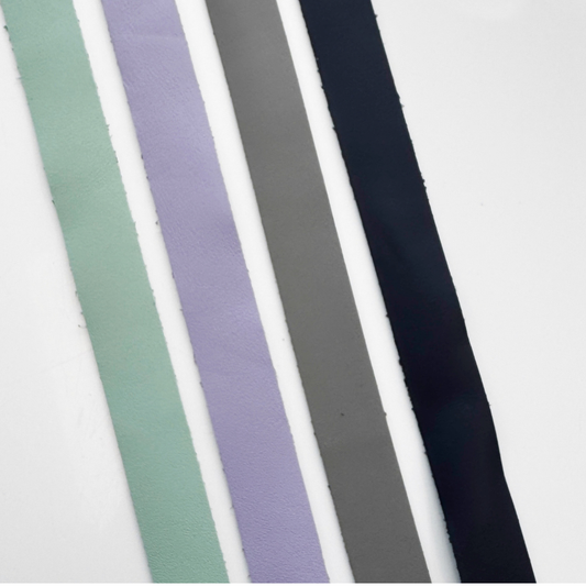 Leather Strap Mint, Lavender, Gray & Navy Bag Strap