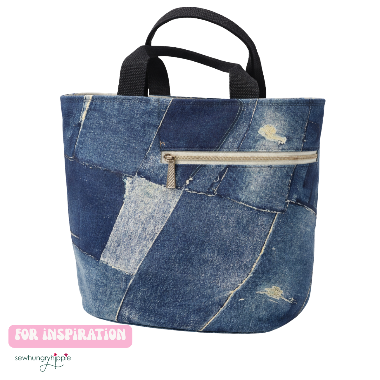 Denim Patches 108" Wideback