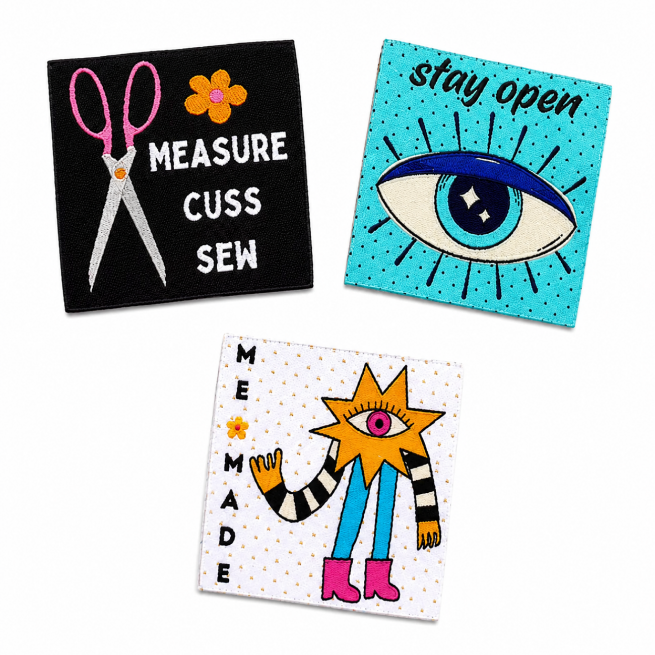 Made Me Custom Woven Label – 2" Embroidered Sew-In Tag