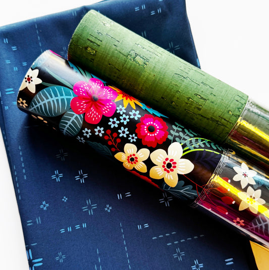Floral Vinyl and Art Gallery Fabric + Cork Bundle