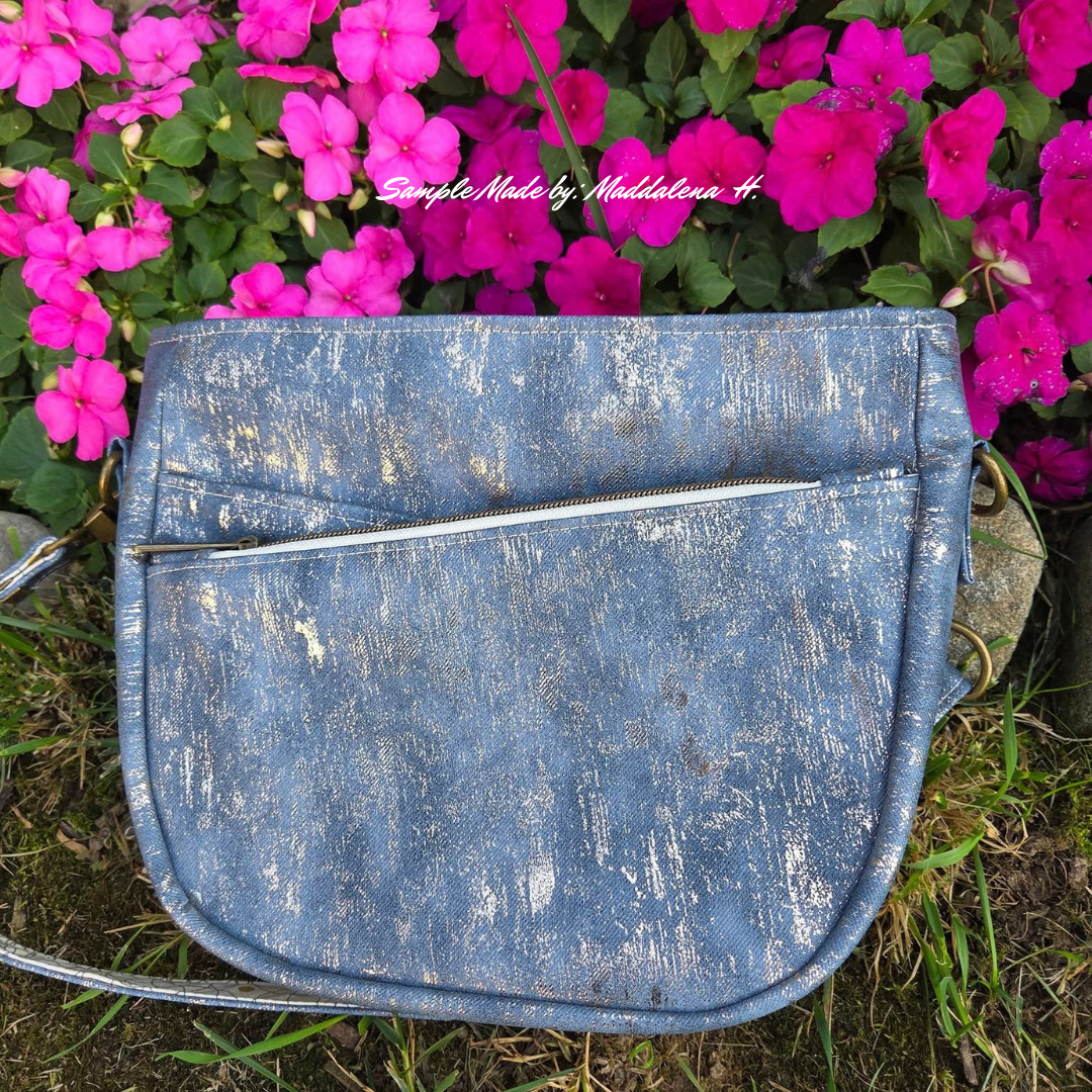 Denim Blue Vinyl with Gold Accents - 18" x 54" Roll