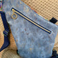 Denim Blue Vinyl with Gold Accents