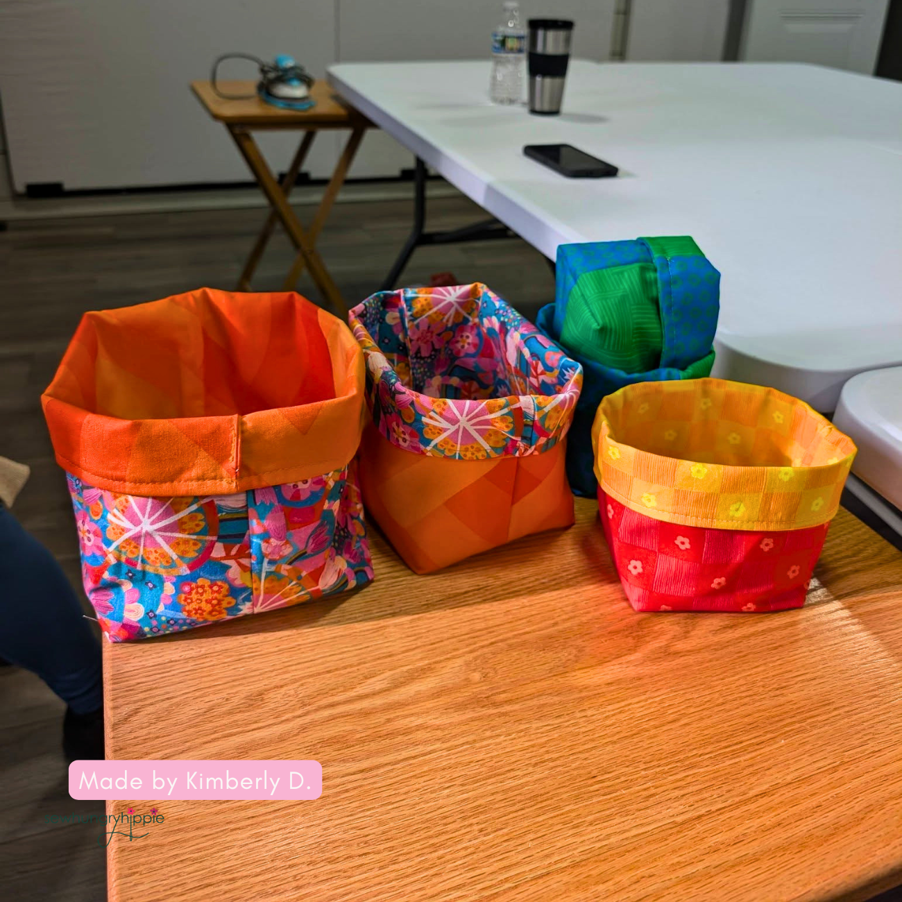 Fabric Buckets Pattern by Tamara Kate