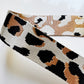 Natural Leopard woven and slick webbing 1.5"