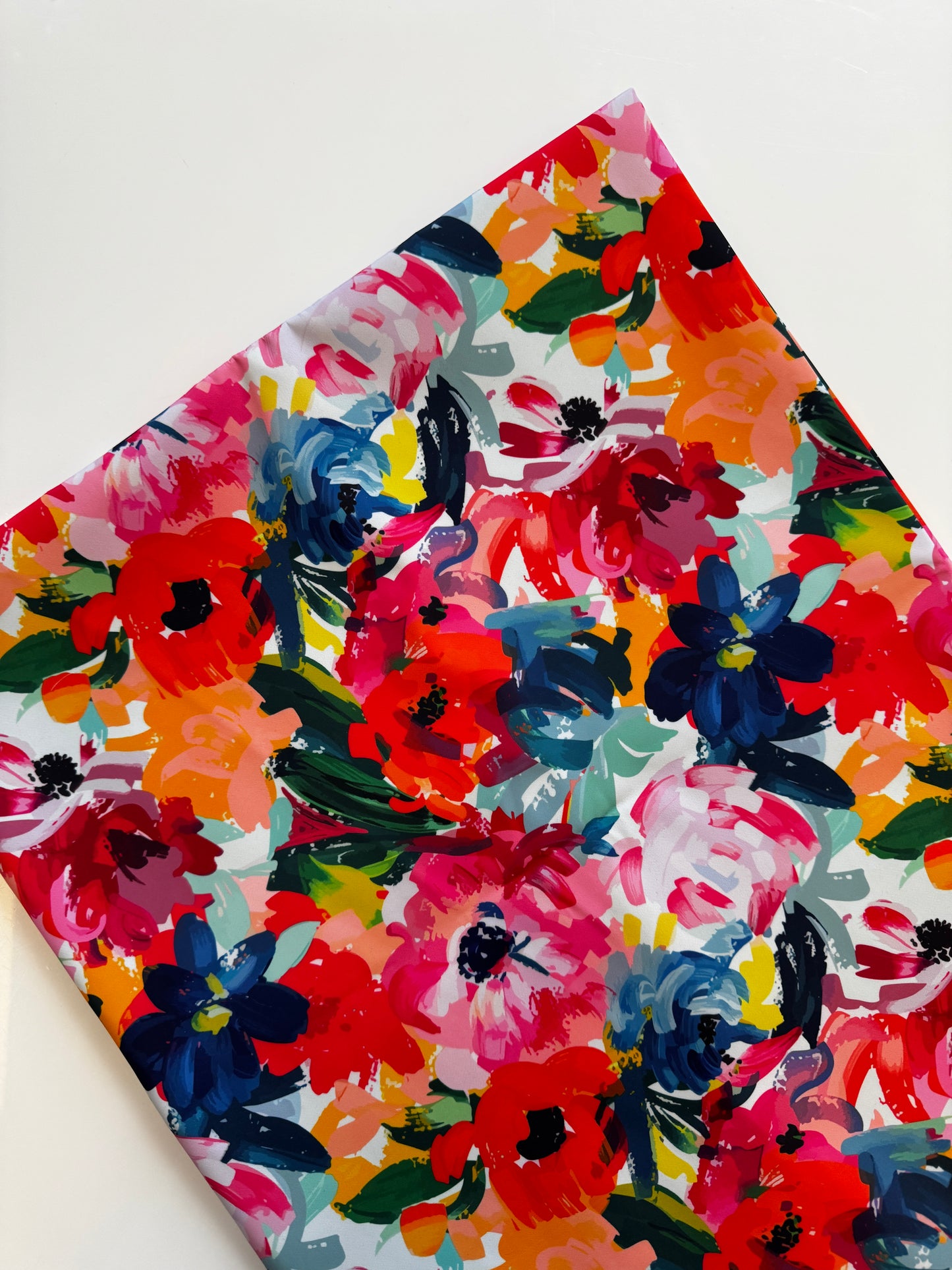 Paintbrush Florals Bonded Nylon