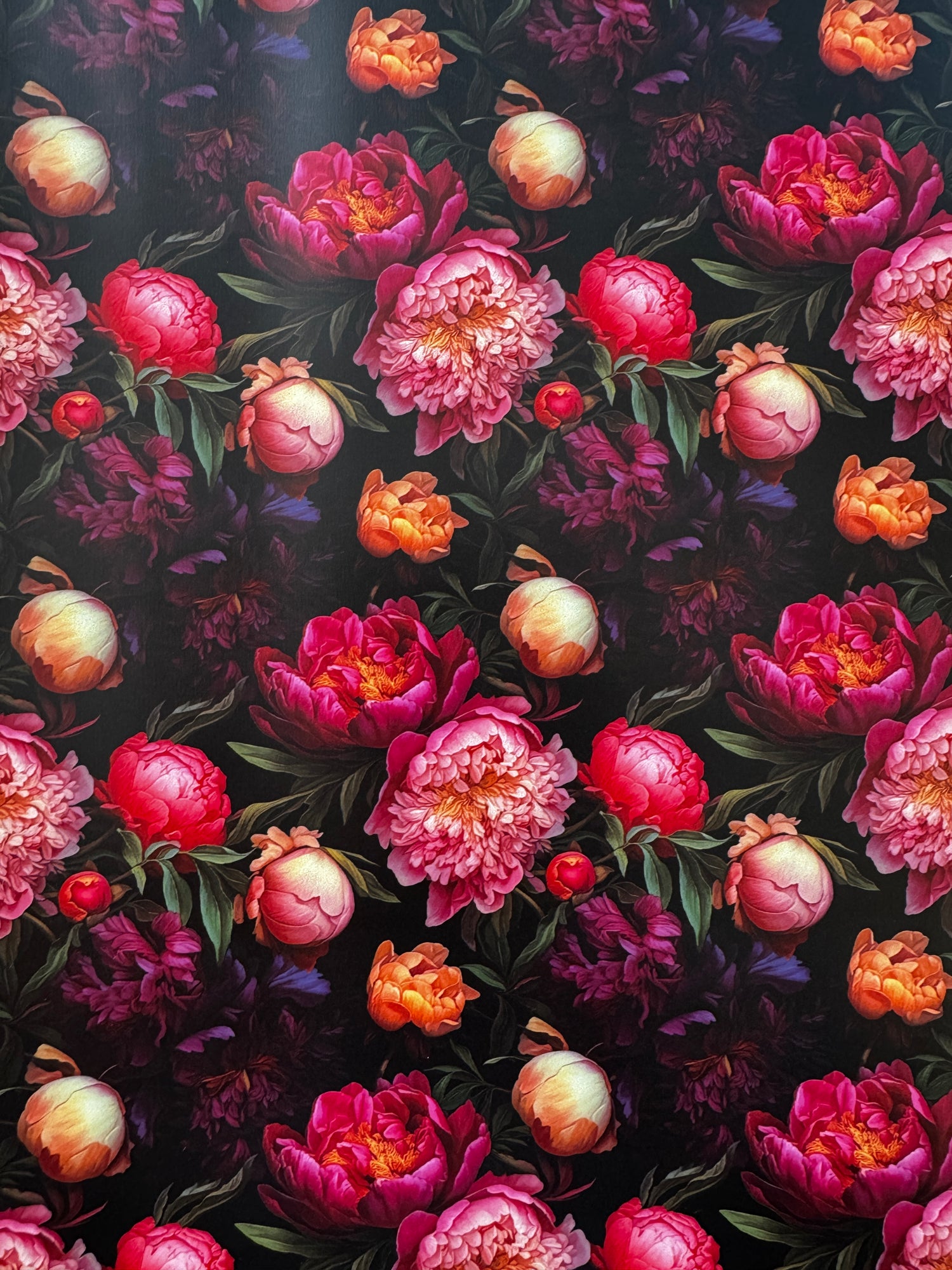 Floral pattern with peonies and buds, E733E551-BBB6