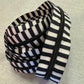 Black and White Bold Stripes 5mm Zipper Tape only