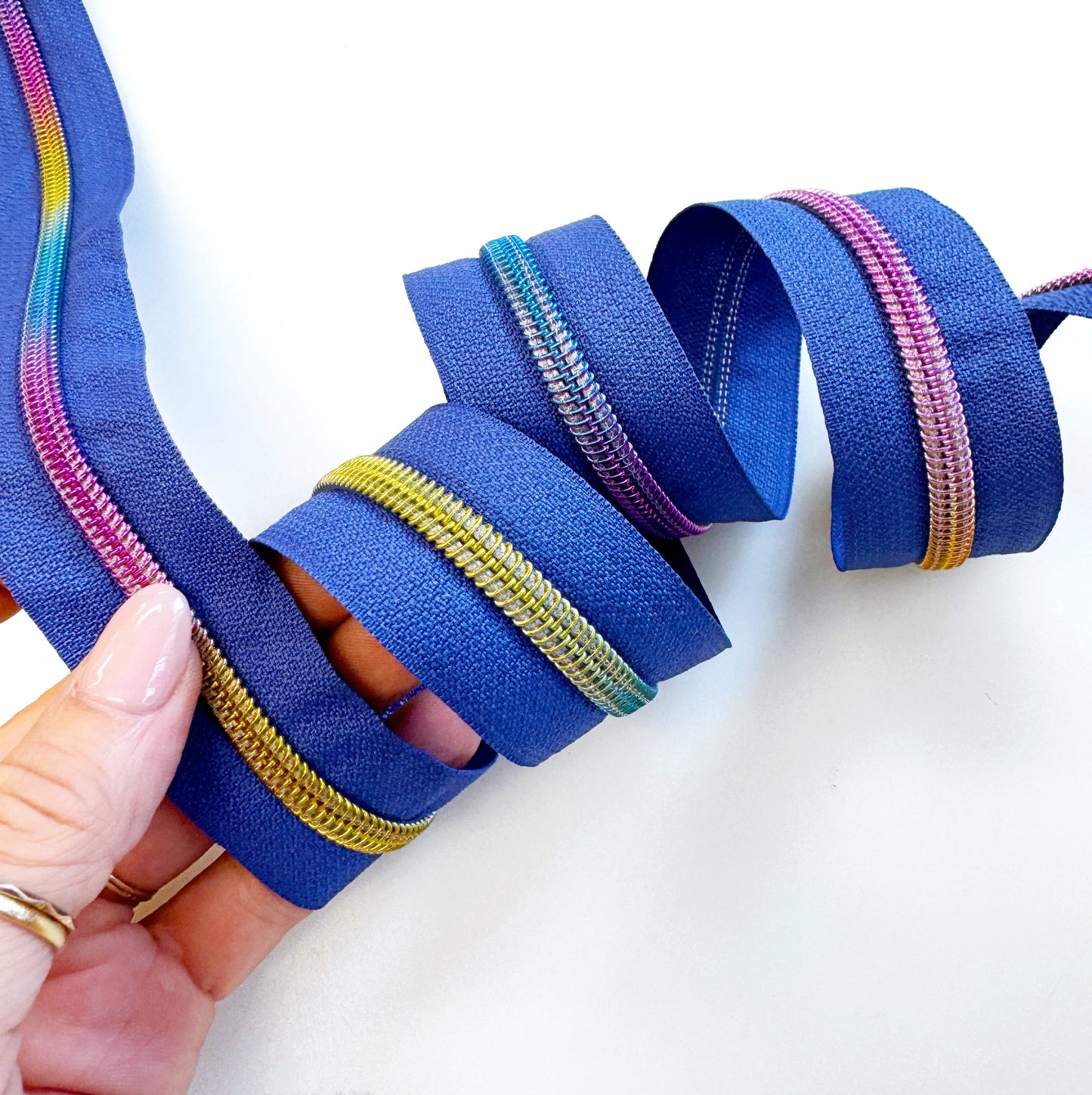 Blueberry zipper tape  3 yds