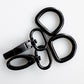 Black metal hardware set