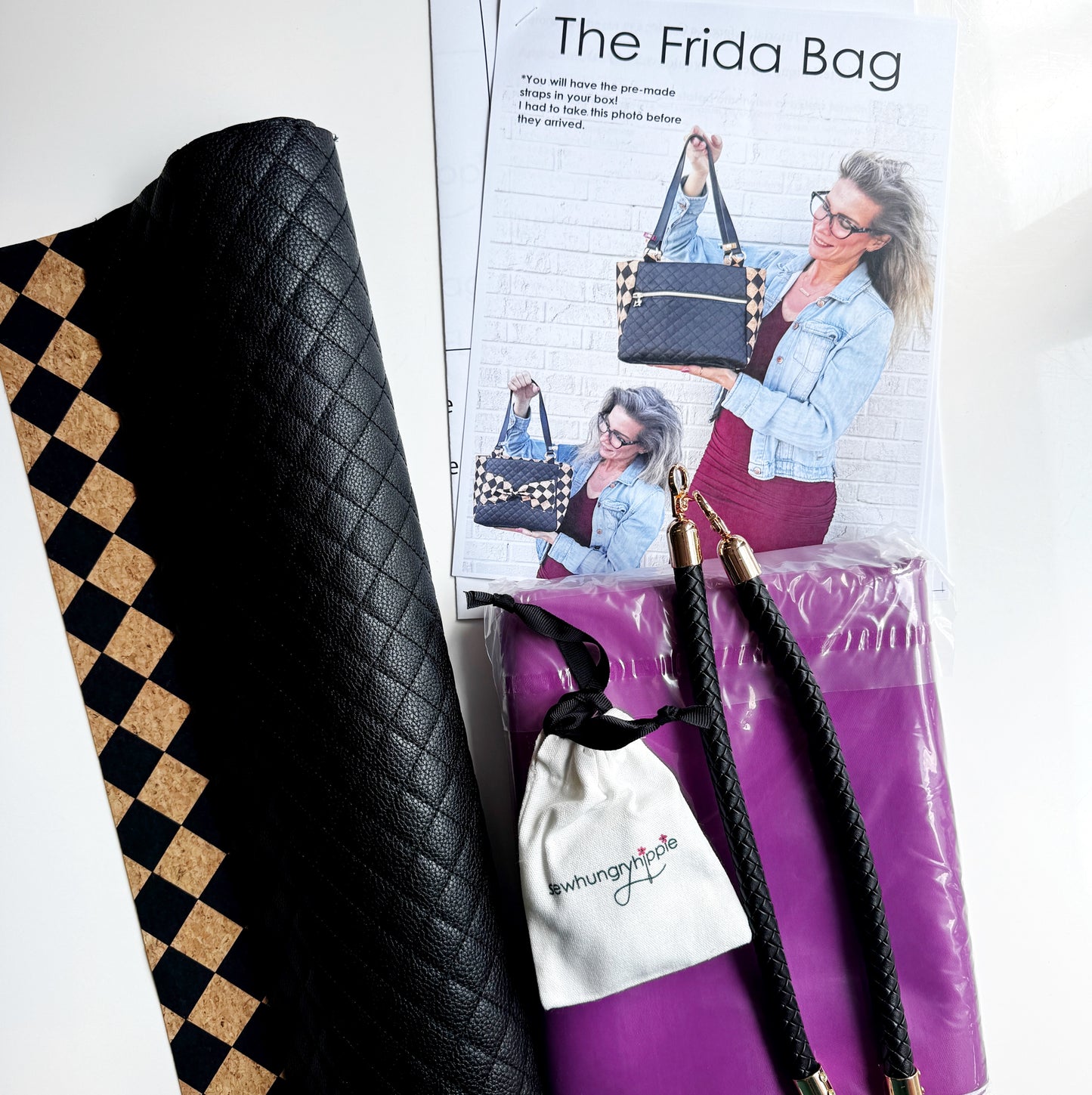 Frida Bag Kit | Complete Bag Making Kit with Cork, Vinyl & Hardware