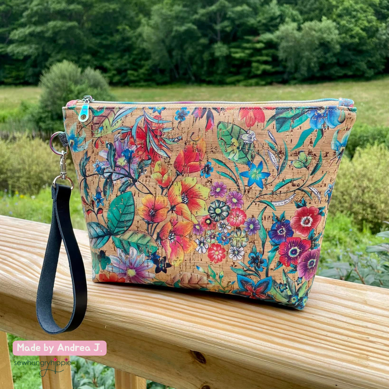 Easy Wrist Pouch PDF sewing pattern