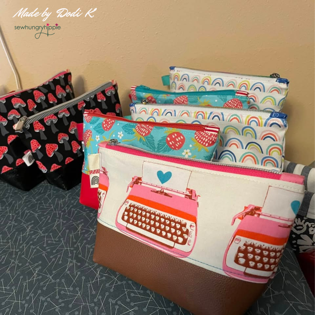 Easy Zipper Cases PDF sewing pattern