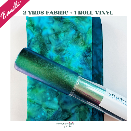Emerald Tide Bundle – 2 Yds Fabric & Vinyl Sewing Kit