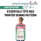 The Essentials Tote bag printed sewing pattern