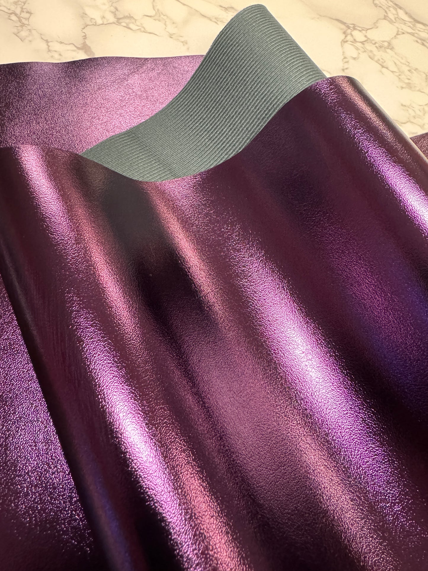 NEW Magical Purple smooth faux leather