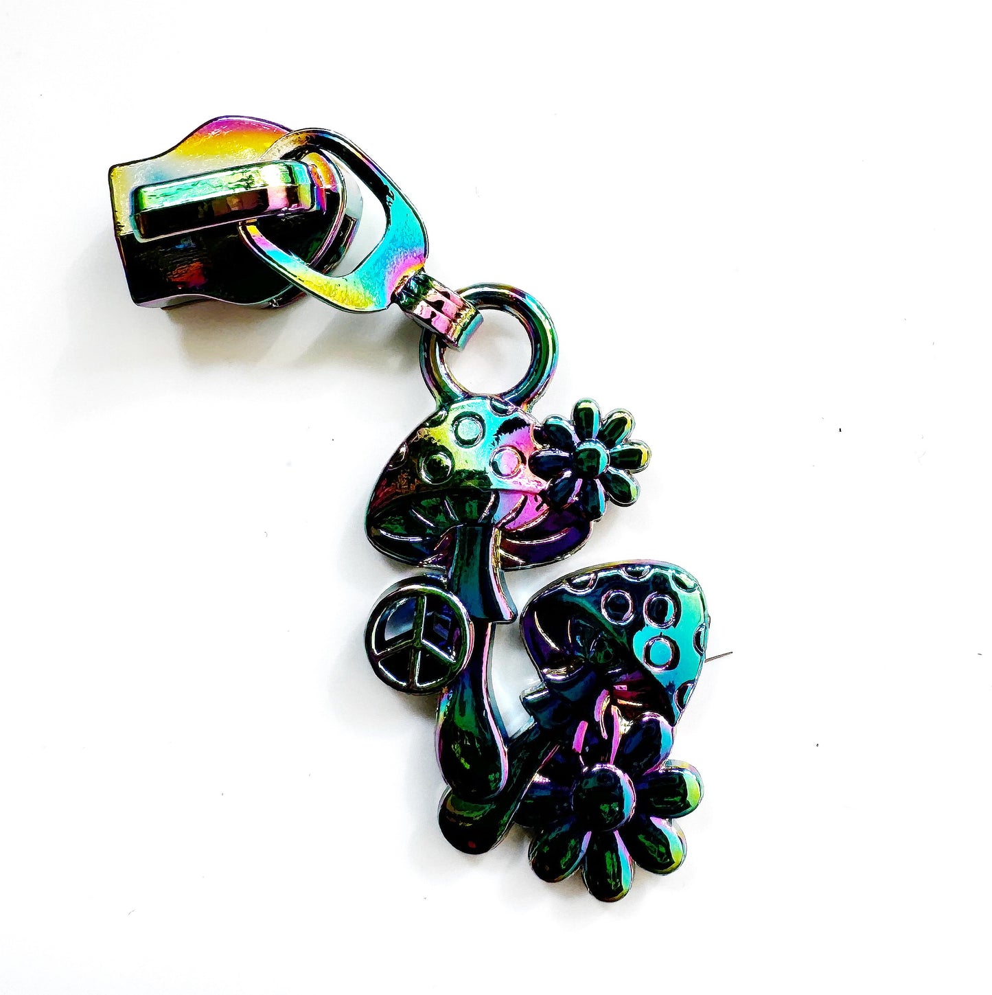 Mushrooms Zipper Pulls 3 pack rainbow