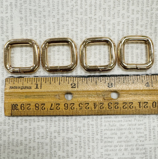 Gold Rectangles 1/2" pack of 4