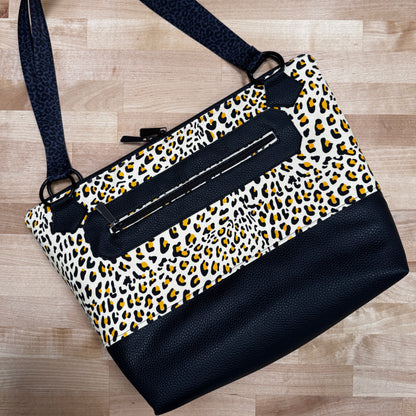 Santorini Tote KIT with custom leopard canvas