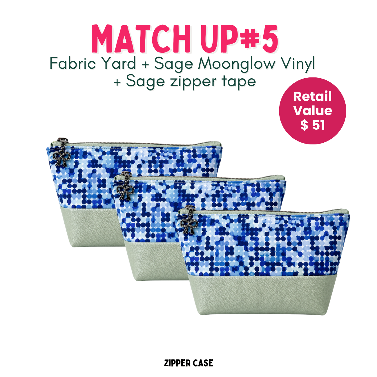Weekly Vinyl & Fabric Matchups Bundle – Bag Making Craft Supplies August 26th