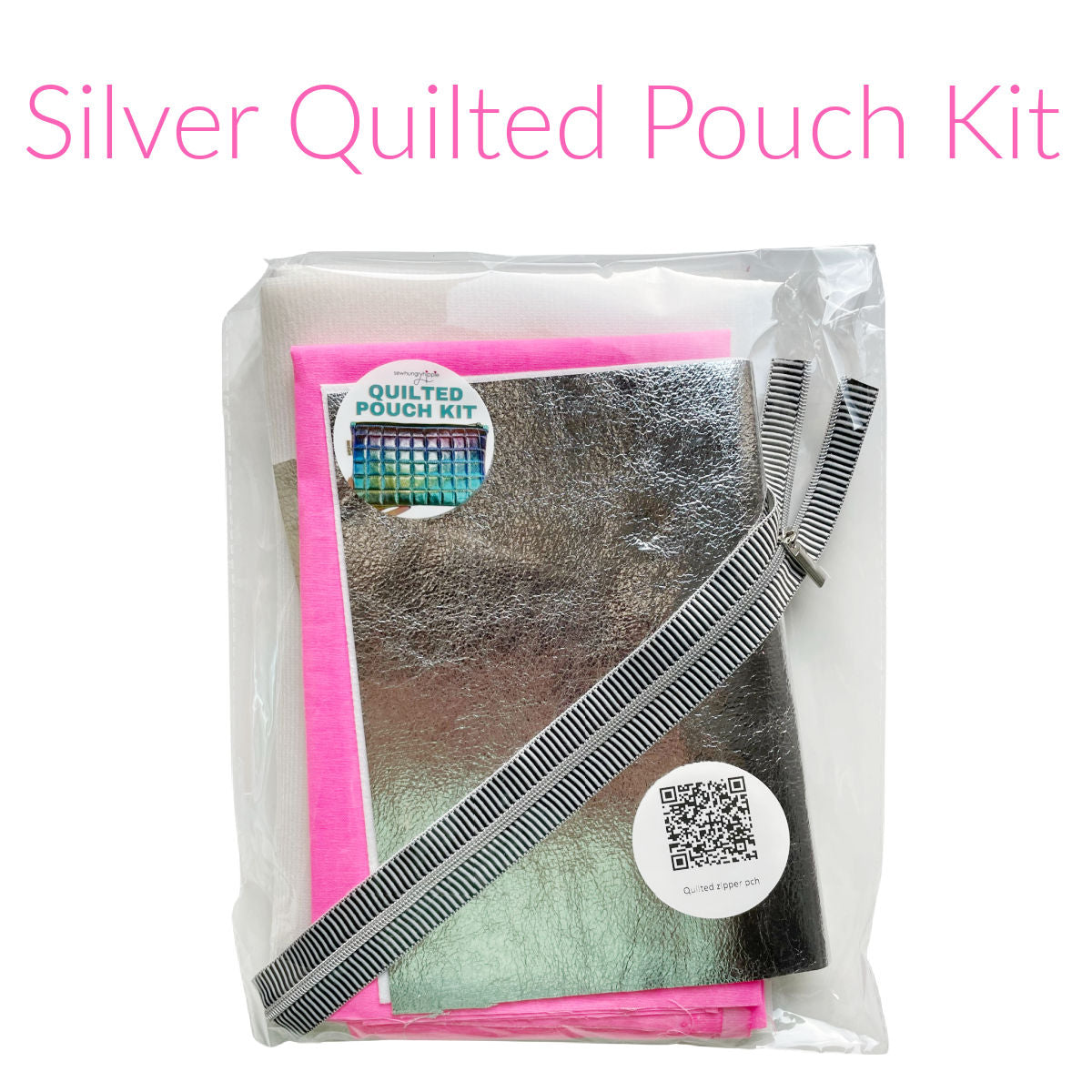Quilted Pouch Kit Silver