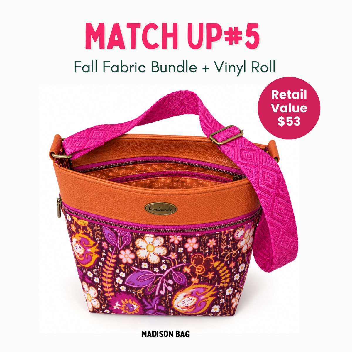 Weekly Vinyl & Fabric Matchups Bundle – Bag Making Craft Supplies Sep 16th