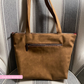 Faux Suede Cognac Brown Fabric  18" x 54"